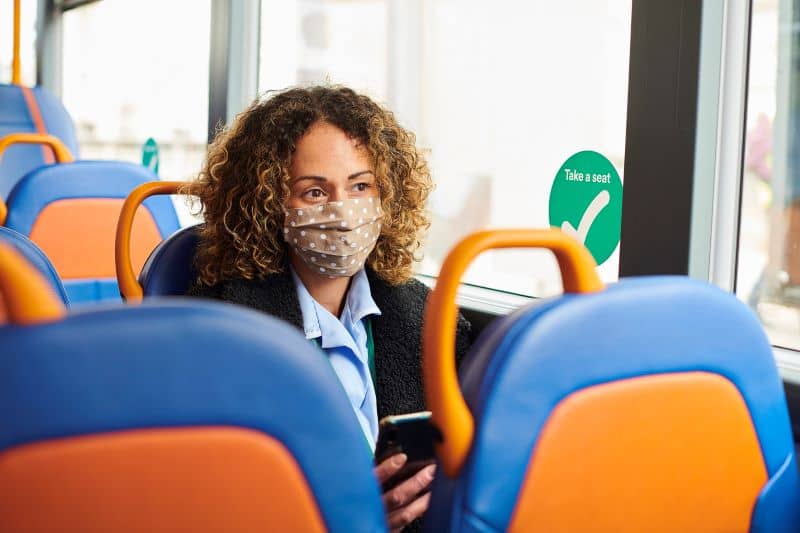 business woman travelling by bus business woman travelling by bus